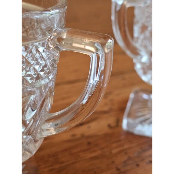 Vintage Imperial Glass-Ohio Cape Cod Cream Sugar Set - Picture 4 of 5